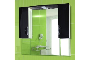 Зеркало-шкаф Bellezza Лагуна 120 черный