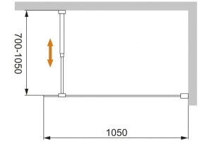 Душевая перегородка Cezares Liberta-L-1-105-C-Cr - 3