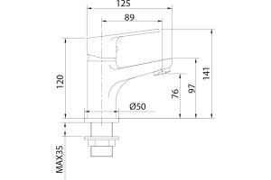Смеситель для раковины Milardo Helic HELSB00M01 - 3