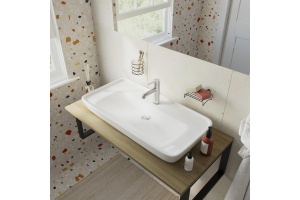 Мебель для ванной DIWO Элиста 100 светлое дерево, с раковиной Углич 0117 - 3