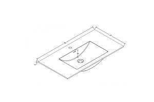 Мебельная раковина Vincea 90 белая - 2