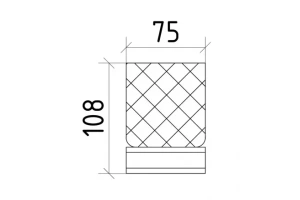 Стакан для зубных щеток Boheme Royale Cristal золото с черными кристаллами Preciosa - 2