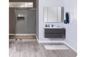 Зеркало-шкаф Aquanet Алвита 100 серый антрацит - 2