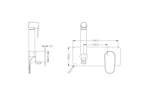 Гигиенический душ со смесителем Boheme Spectre хром - 2