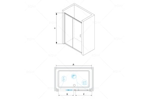 Душевая дверь RGW PA-016 350801615-11 - 3