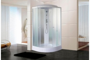 Душевая кабина Parly Effect 100х100 белая стекло матовое - 2