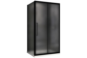 Душевой уголок Abber Schwarzer Diamant 120x100 профиль черный стекло матовое