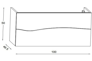 EB1833RU-P6 тумба под раковину SHERWOOD 2 ящика, с системой push-to-open /100/(натуральный дуб) - 2