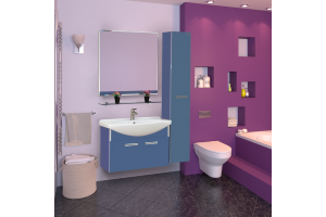 Джулия - 85 Тумба подвесная синяя - 2