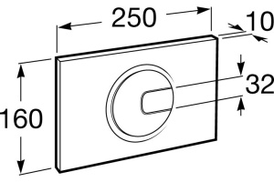 Кнопка смыва Roca PRO In-Wall PL4 хром - 2