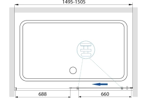 Душевая дверь RGW Stilvoll SV-12G 150х195 профиль золото стекло прозрачное - 3