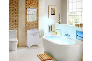 Зеркало Onika Омега 52 с подсветкой белый  - 2