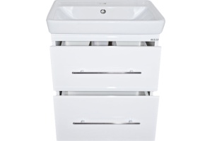 Тумба с раковиной Misty Елена 80 белая, с 2-мя ящиками - 3