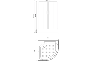 Душевая кабина Parly Classic 90х90 хром стекло тонированное - 3