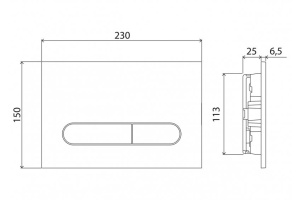 Кнопка смыва BelBagno Prospero хром глянцевый (BB005-PR-CHROME) - 2