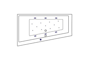 Акриловая ванна Excellent Sfera Slim 170х100 левая белая бронза с гидромассажем - 2