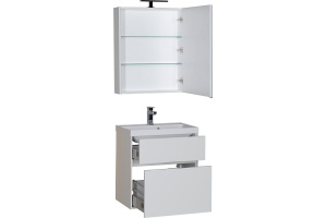 Мебель для ванной Aquanet Латина 60 2 ящика белая - 3