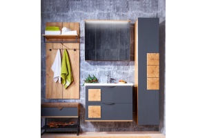 Банкетка Бриклаер Форест 60 дуб золотой, антрацит - 2