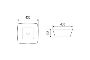 Раковина накладная Weltwasser WW ELBACH 2076 43 белый (10000004563) - 2