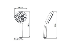 Душевая лейка Jacob Delafon Awaken E72421RU-CP - 2