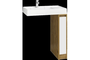 Тумба с раковиной Aquaton Лондри 20 светлое дерево-белый