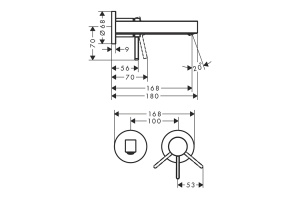 Смеситель для раковины Hansgrohe Finoris хром - 2