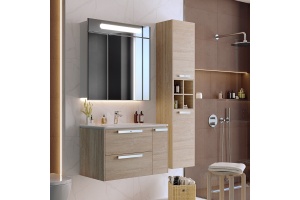 Тумба для комплекта Roca Lago 80 светлый дуб - 2