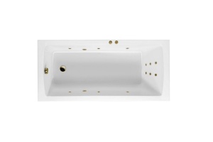 Ванна акриловая Excellent Aquaria Line 170х75 с гидромассажем белый - бронза