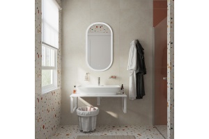 Мебель для ванной DIWO Элиста 100 белый мрамор, с раковиной Углич 0117