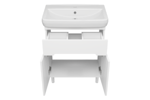 Тумба с раковиной Misty Байкал 65 белая глянцевая - 2