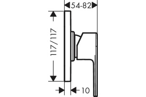 Смеситель Hansgrohe Vernis Shape для душа, черный 71658670 - 2