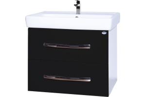 Тумба для комплекта Bellezza Рокко 70 подвесная черная 2 ящика