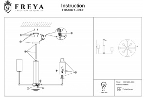 Подвесная люстра Freya Agnes FR5184PL-08CH - 3