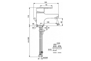 Смеситель для раковины Vidima Сева Фреш хром (BA026AA) - 2