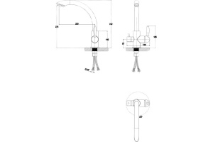Смеситель Paulmark Essen для кухонной мойки, черный металлик Es213001-418 - 2