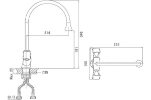 Смеситель для кухонной мойки D&K Berlin хром (DA1382401) - 2