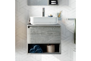 Тумба с раковиной STWORKI Карлстад 60 дуб рошелье, роверелла