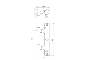 Смеситель для душа термостатический Rav Slezak Termo черный матовый - 2
