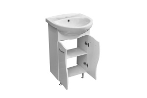 Тумба под раковину напольная Stella Polar Волна 50 белая - 2