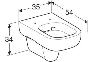 Унитаз подвесной Geberit Smyle с крышкой, белый (500.210.01.1)  - 3