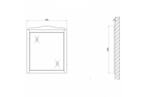 Зеркало Belbagno Novanta 86х102 коричневый (BB01S/ACA) - 2