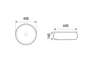 Раковина накладная Weltwasser WW Elbach 3210 44 белый (10000003853) - 2