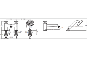 Смеситель Jacob Delafon Nouvelle Vague E78343-CAT на борт ванны - 2