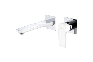 Смеситель для раковины Abber Weiss Insel белый, хром (AF8082W)