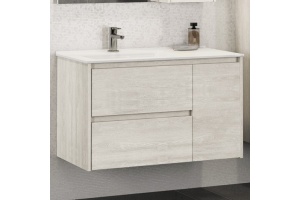 Мебель для ванной Comforty Бремен 90 дуб белый - 3