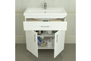 Тумба с раковиной напольная Санта Дублин 80 белый - 2