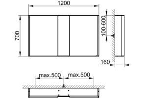Зеркало-шкаф Keuco Royal Match 120 см, с подсветкой - 3