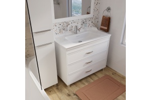 Тумба с раковиной STWORKI Хальмстад 100 белая - 3