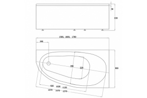 Акриловая ванна Aquatek Дива 150x90 см DIV150-0000002, белый - 2