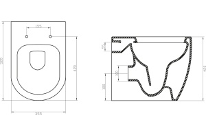 Унитаз приставной BelBagno Marino безободковый - 3